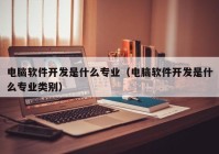 电脑软件开发是什么专业（电脑软件开发是什么专业类别）